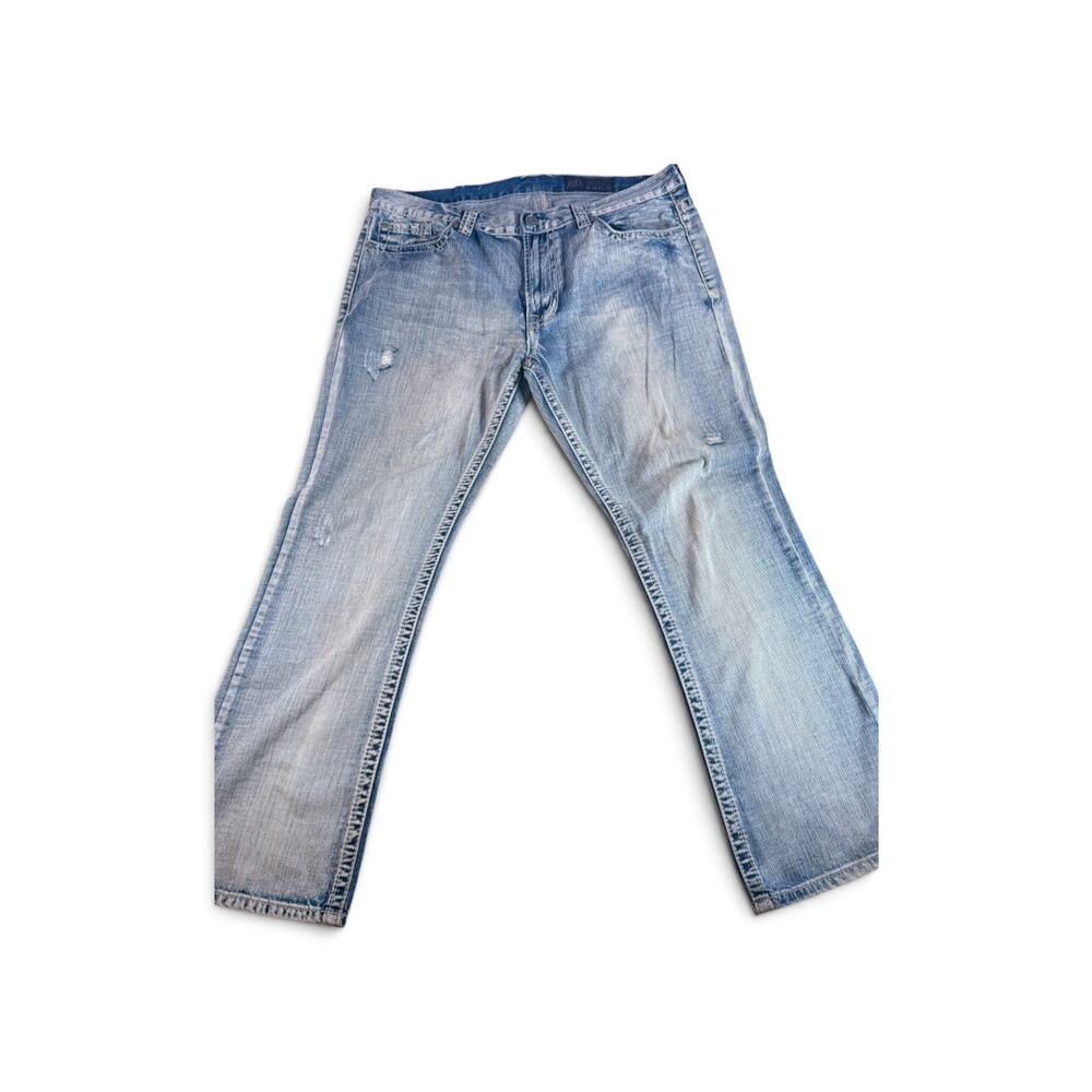 T.K. Axel Wolcott Jeans Men 38x32 Vintage Bootcut Distressed Y2K Light Wash
